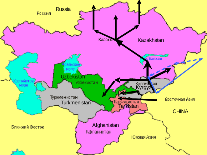 Карта таможни с китаем