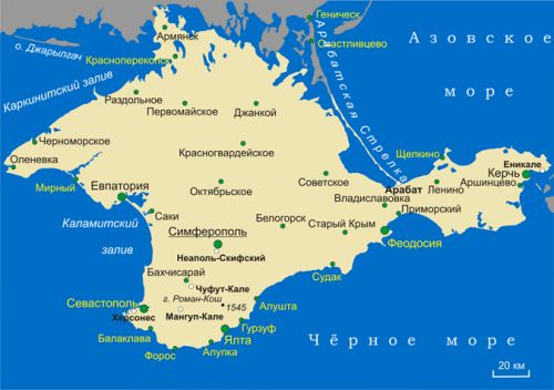 карта Крым
