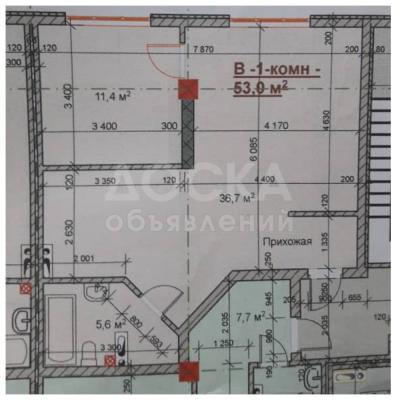 Продаю квартиру 1-ком., 53кв. м., этаж - 10/10, ул. Суюмбаева 159.