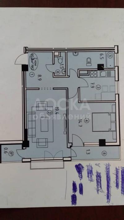 Продаю 2-комнатную квартиру, 60кв. м., этаж - 10/10, Сыдыкова/Исанова.