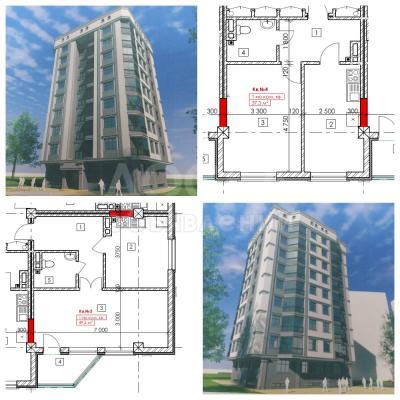 Продаю 1-комнатную квартиру, 33,5кв. м., этаж - 1/9, ул. Курчатова 73.