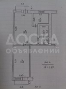 Продаю 2-комнатную квартиру, 43кв. м., этаж - 2/3, Манаса - Боконбаева.