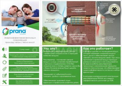 Вентиляция с рекуперацией тепла PRANA