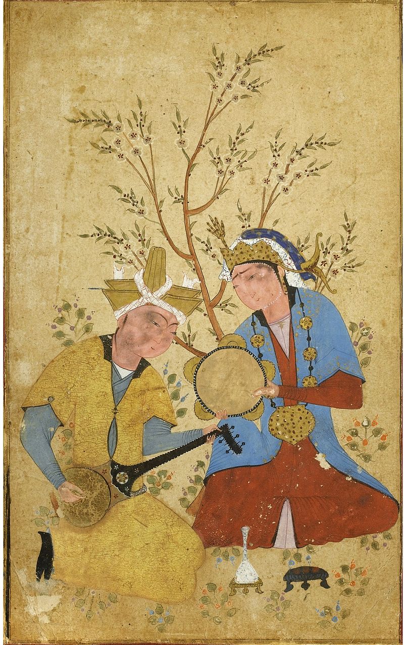 TWO_MUSICIANS_SEATED_UNDER_A_FLOWERING_TREE_c__1550,_Private_Collection,_USA_