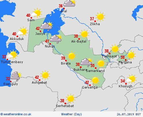 Погода в ташкенте на неделю точный